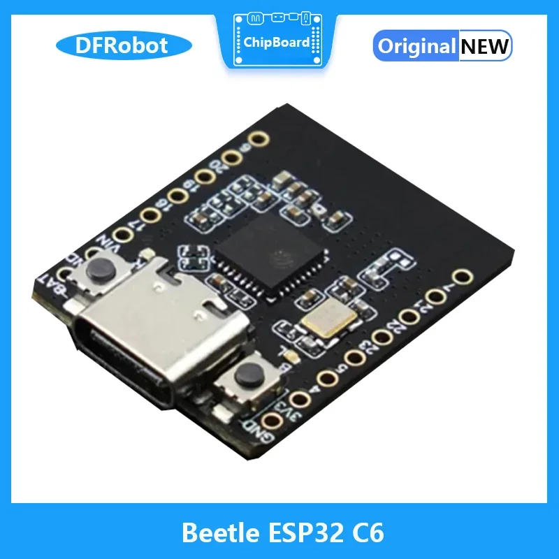 Dfrobot Beetle บอร์ด C6 ESP32ขนาดเล็ก IOT Dev สำหรับอุปกรณ์ไร้สายสวมใส่สมาร์ทรองรับการชาร์จแบตเตอรี่แบบเกลียวหมุน WIFI