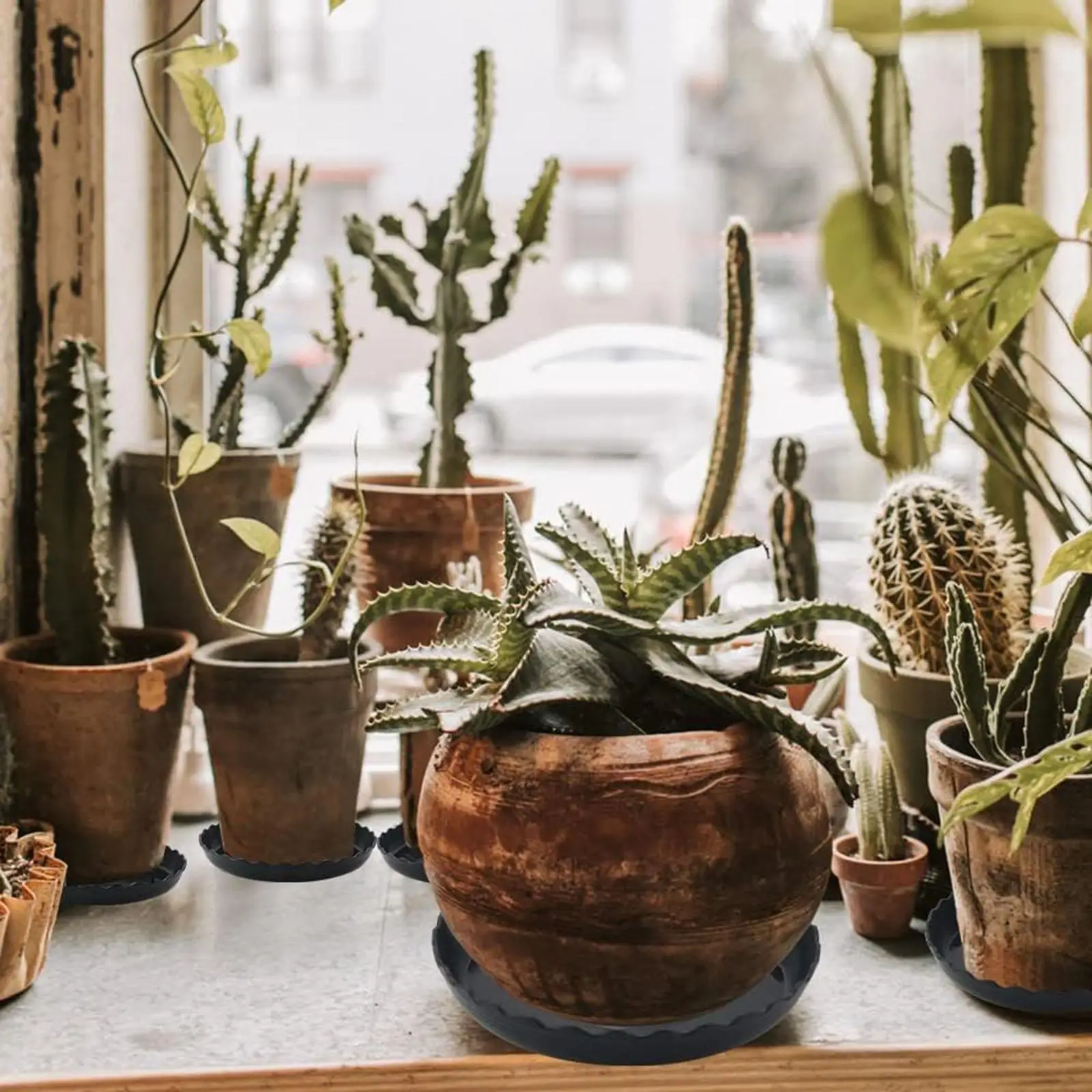 

Поддоны для цветочных горшков: прочные пластиковые дренажные поддоны для балконов, садов, дворов, дома, использования внутри и снаружи помещений