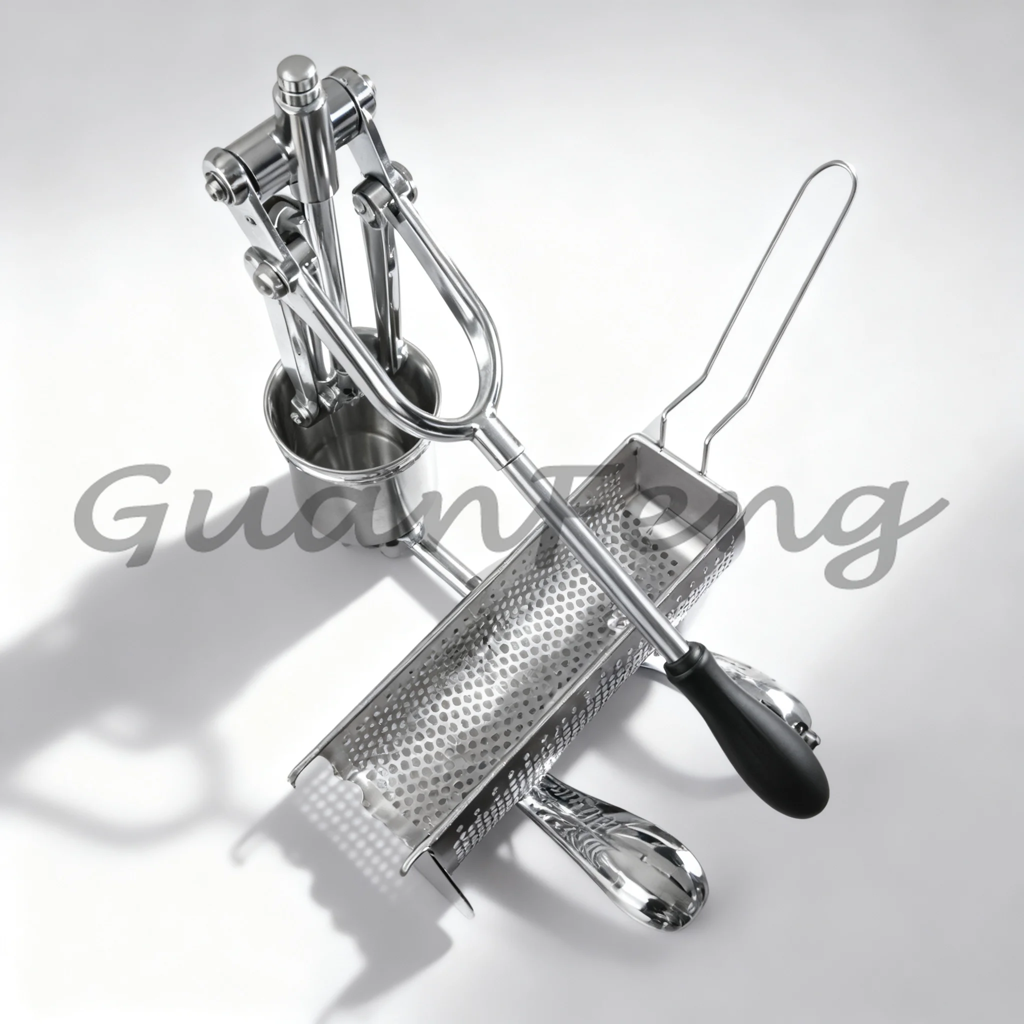 Stainless Steel Ultra Long French Fry Machine with Long Legs, Commercial French Fry Extruder & Press Maker