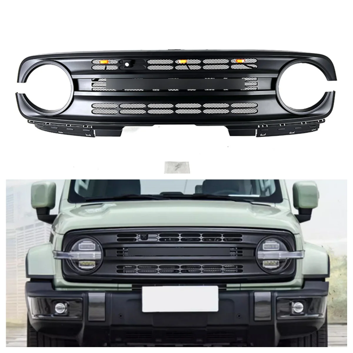 2023 New Style Auto Parts Other Exterior Accessories Front Grille With Light Fits For TANK 300