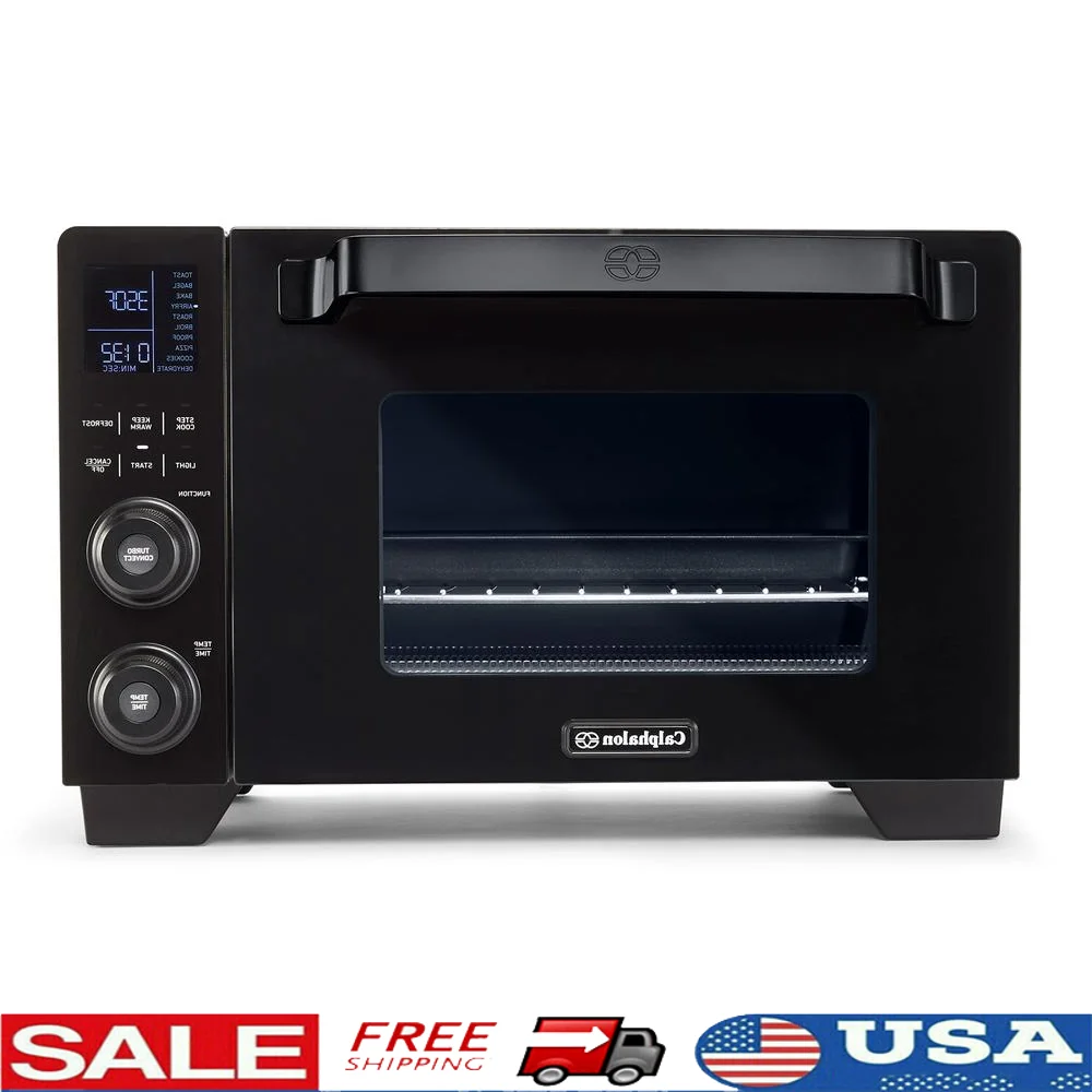 11-in-1 Air Fryer Oven Toaster Oven Combo Quartz Heat Turbo Convection Cool Touch Touchscreen Cooking Functions Pizza Baking Pan