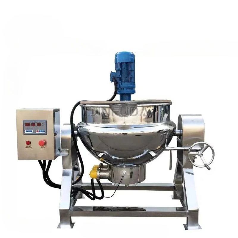 

50/100/200/300 Liter Steam Jacketed Cooking Kettle Tilt Jacket Kettl with Agit 200l Jacketed Kettle