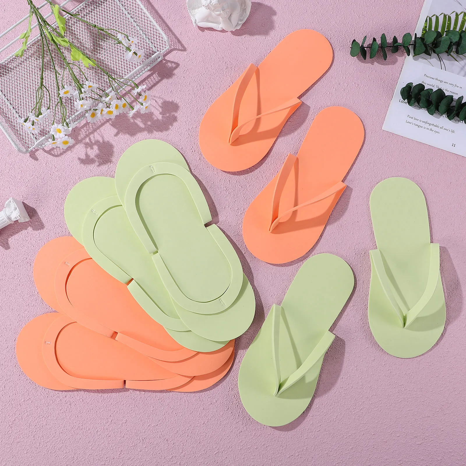 

Pedicure Slippers Random Color Multicolor Beauty Salon Spa Flop Elastic Sanitary