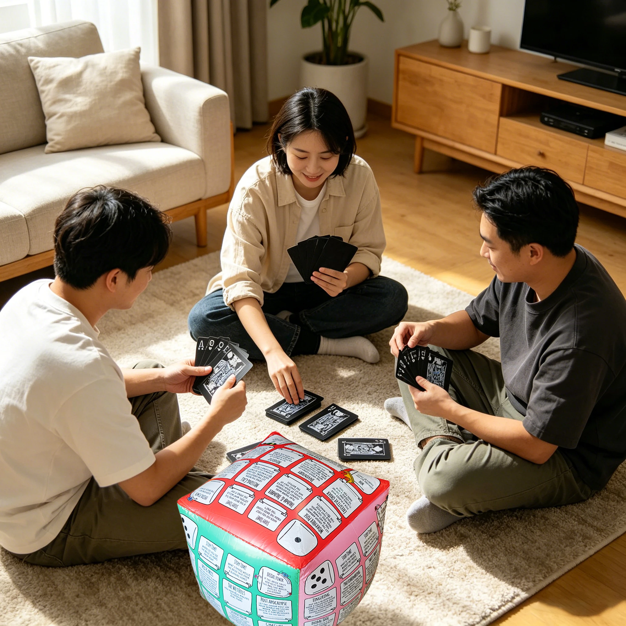 17in Inflatable Dice Cube Durable PVC Novelty Gift Bachelor Interactive Party Game Drinking Prop For Club Bar Wedding Family Eve