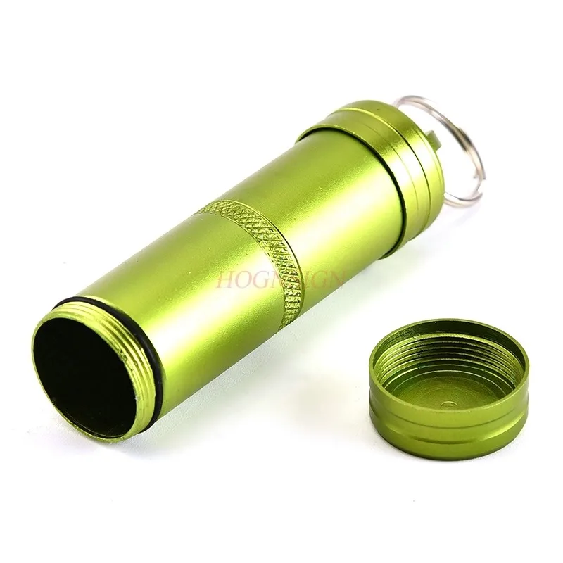 Aluminum alloy fully sealed waterproof tank, outdoor emergency medicine bottle, metal waterproof compartment