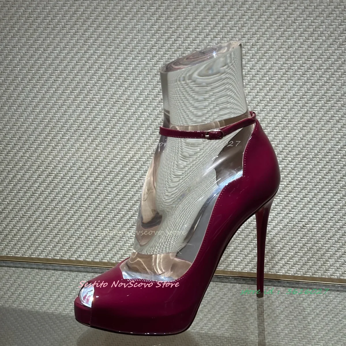 

Сандалии на платформе с открытым носком, кожаные туфли-лодочки на высоком каблуке-шпильке с ремешками на щиколотке и пряжкой с неглубокими изогнутыми краями, летняя классическая обувь