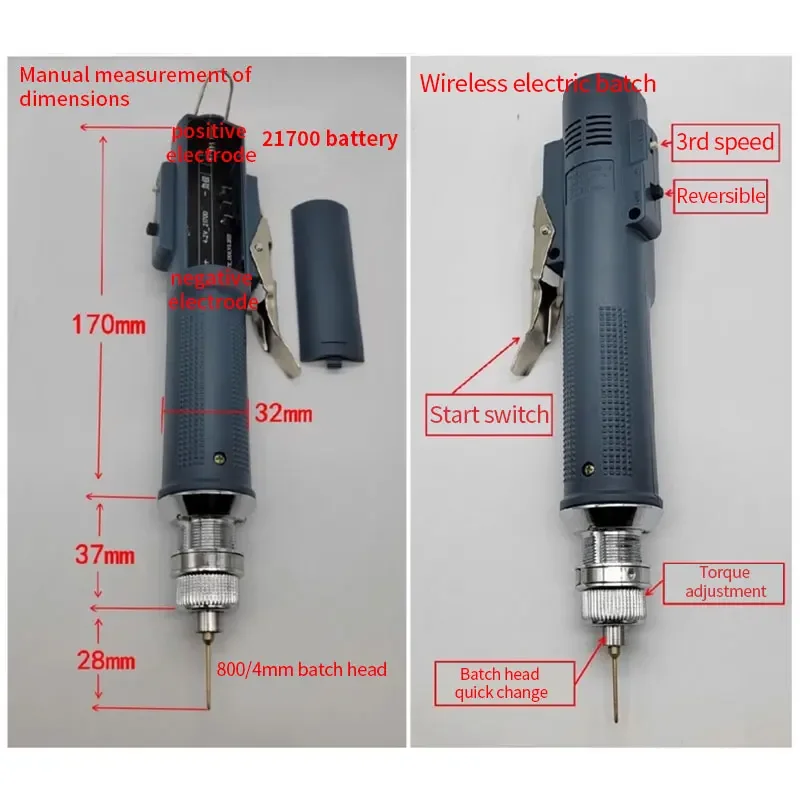 Tournevis électrique sans fil aste, vitesse réglable, tournevis cruciforme, mini outil d\'entretien 800 bits