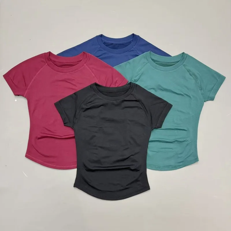 HISTELLO Workout Shirts Women Short Sleeve Soft Lightweight Slim Fit Athletic Tops Gym Fitness Yoga Running Sports Top