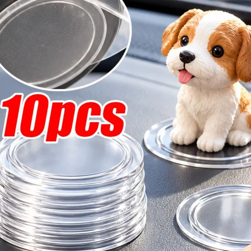 Clear Car Dashboard Non Slip Pad 40mm Invisible Soft Gel Sticker No Residue Adhesive Mat To Secure Car Ornaments on Dash Board