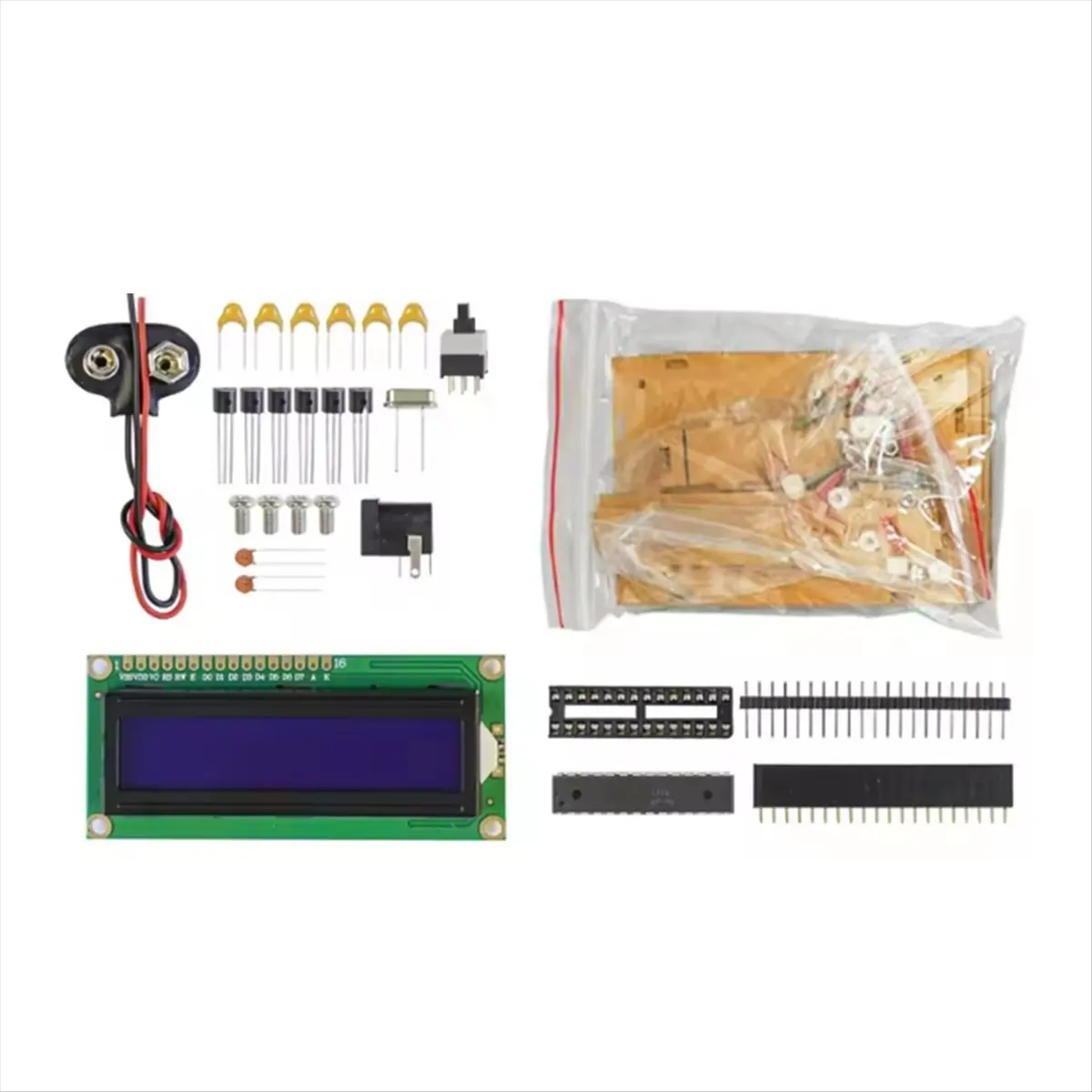 Latest ABBQ-M8 Transistor Tester Multimeter Resistance Capacitance Triode Inductance Meter DIY Welding Assembly Kit