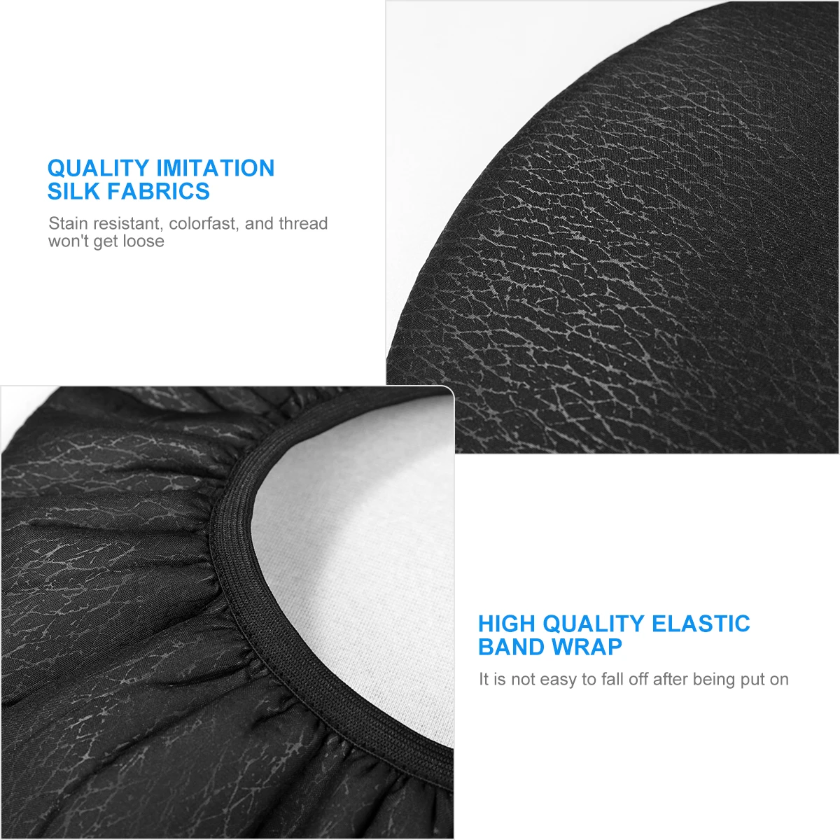 

Stool Cover Seat Protector Barstool Cushion Black Elastic Cotton Polyester Home Office Use Non Sofa Cover