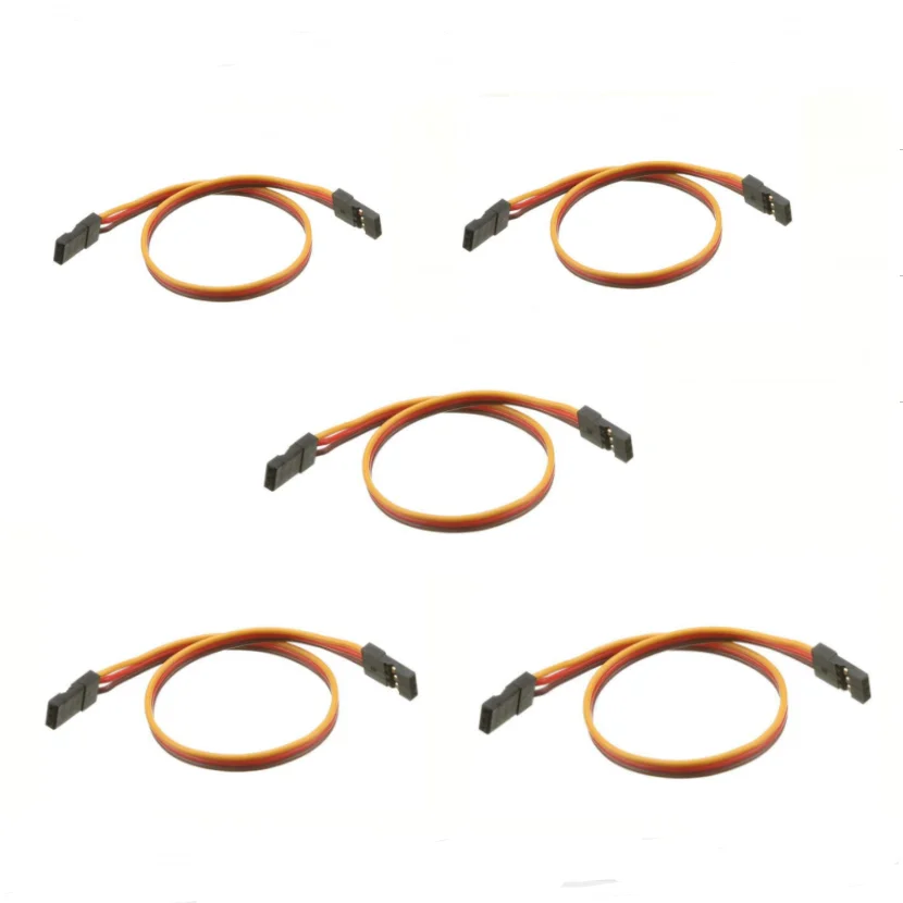 5pcs 22awg 60 Cores JR Compatible Male to Male  Servo  Extension Wire Cable 100/150/200/300/500mm for RC Car Plane Model