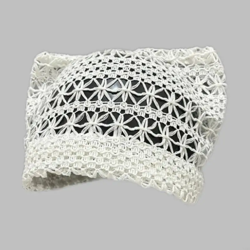 Crochet Hat for Women Girl Handmade Cats Ear Hat Lovely Anime Skull Hat 2000s Anime Pullover Hat Knitted Headdress F3MD