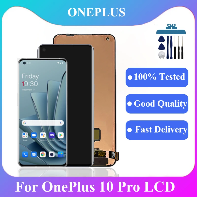 Original AMOLED For OnePlus 10 Pro LCD Display Touch Screen Digitizer Assembly For 1+10 Pro NE2210 NE2211 NE2213 NE2215 LCD