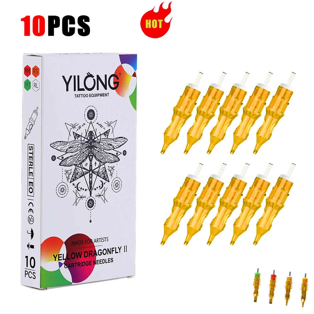 

10pcs Tattoo Cartridge Needles Round Liner Mixed Tattoo Needle Cartridges3RL 5RL 7RL 9RL 11RL for Rotary Tattoo Machine Pen Gun
