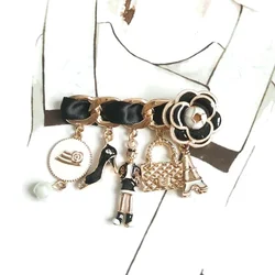 Luxury Brooches for Women . Party Gift Chain Pins Friend Accessories Cat Jewelry