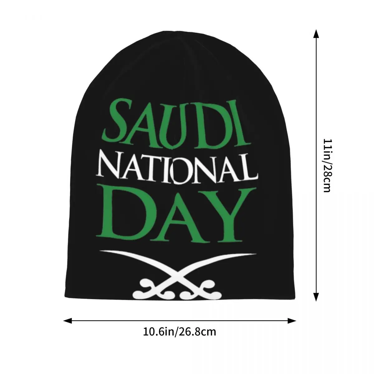 Men Women Saudi National Day Chemo Beanie Cap Outfit Fall Winter Headwear 23 September 1932 Bonnet Knitting Hats Wonderful Gift