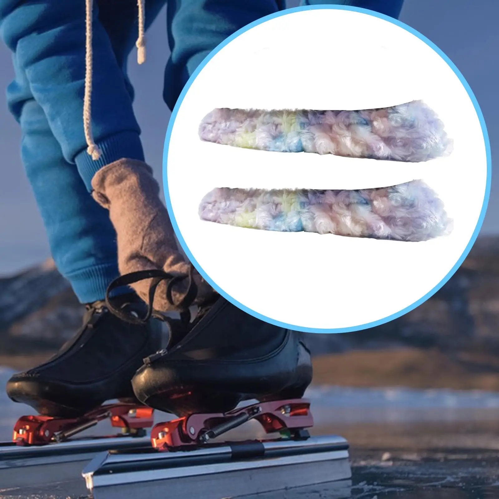 Soft Plush Skate Covers Ice Skating Blade Guard Skating Accessories for Adult Figure Skates