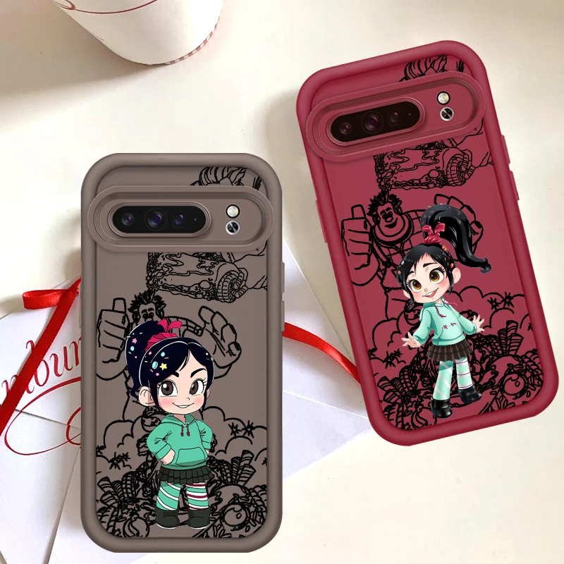 Wreck It Ralph Cartoon Disney For Google Pixel 9 8A 8 7 7A Pro XL 5G Eye Ladder Phone Case Soft TPU Shockproof Cover