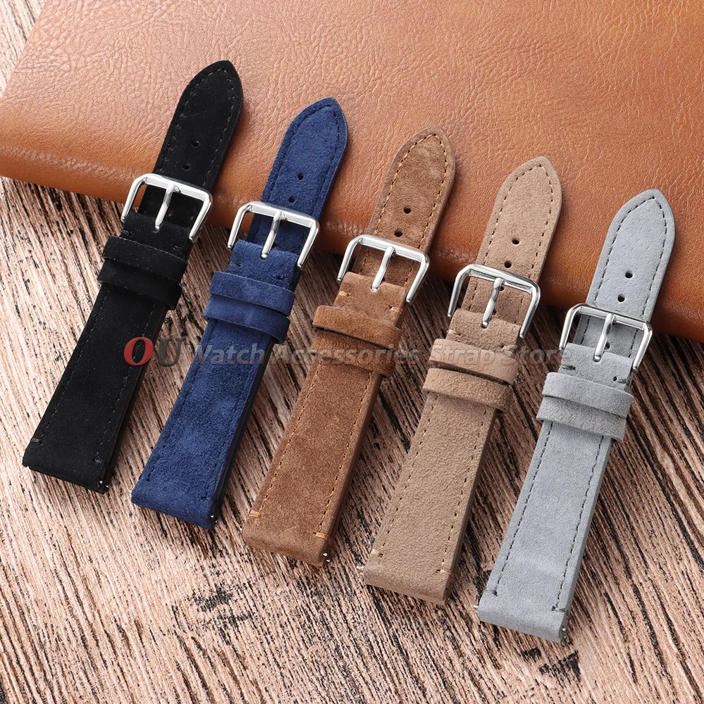 빈티지 스웨이드 스트랩 소가죽 가죽 시계 밴드 20mm - Suede Strap Watch 리뷰 및 가격