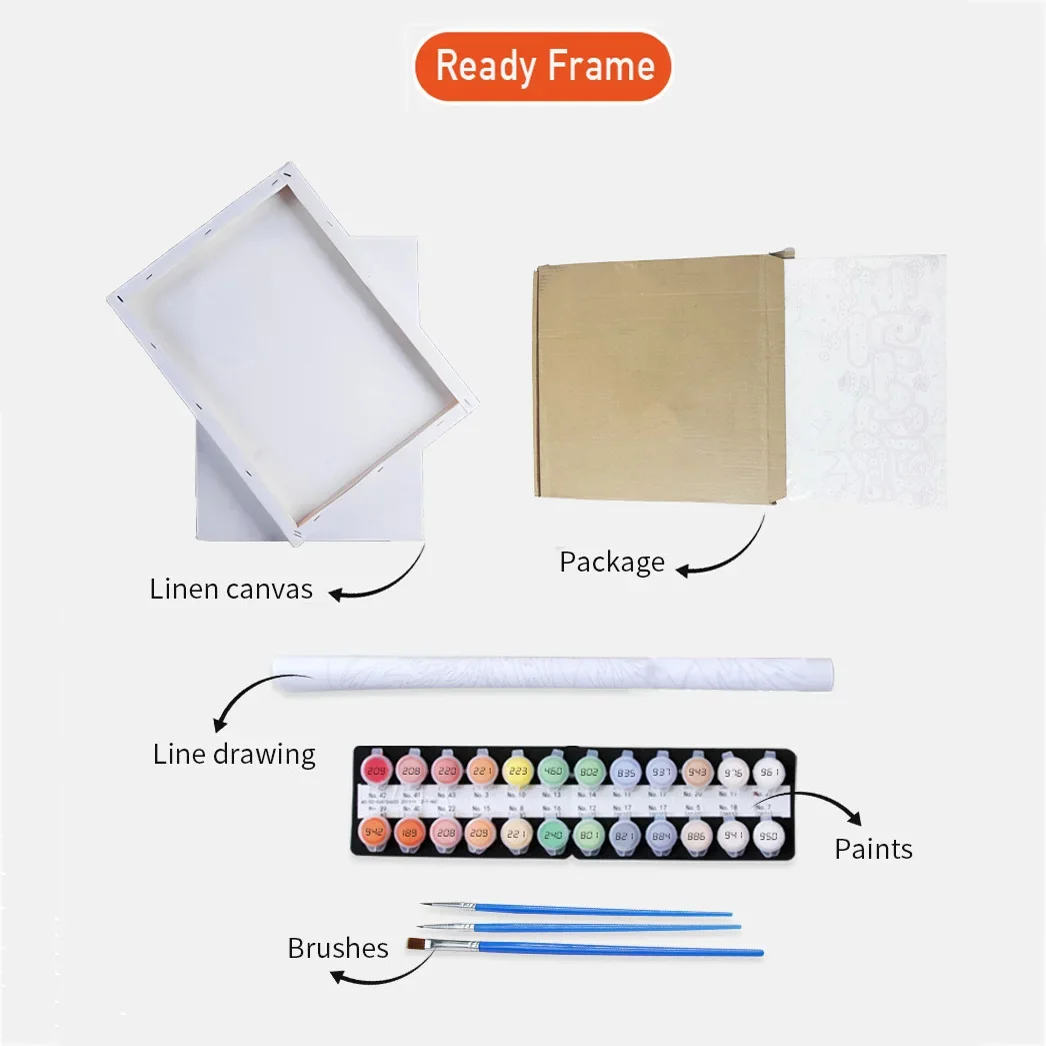 Painting by Numbers Kit DIY Retro court-style luxurious bouqu Canvas Art Hand Painting Home Decoration Personality Surprise Gift