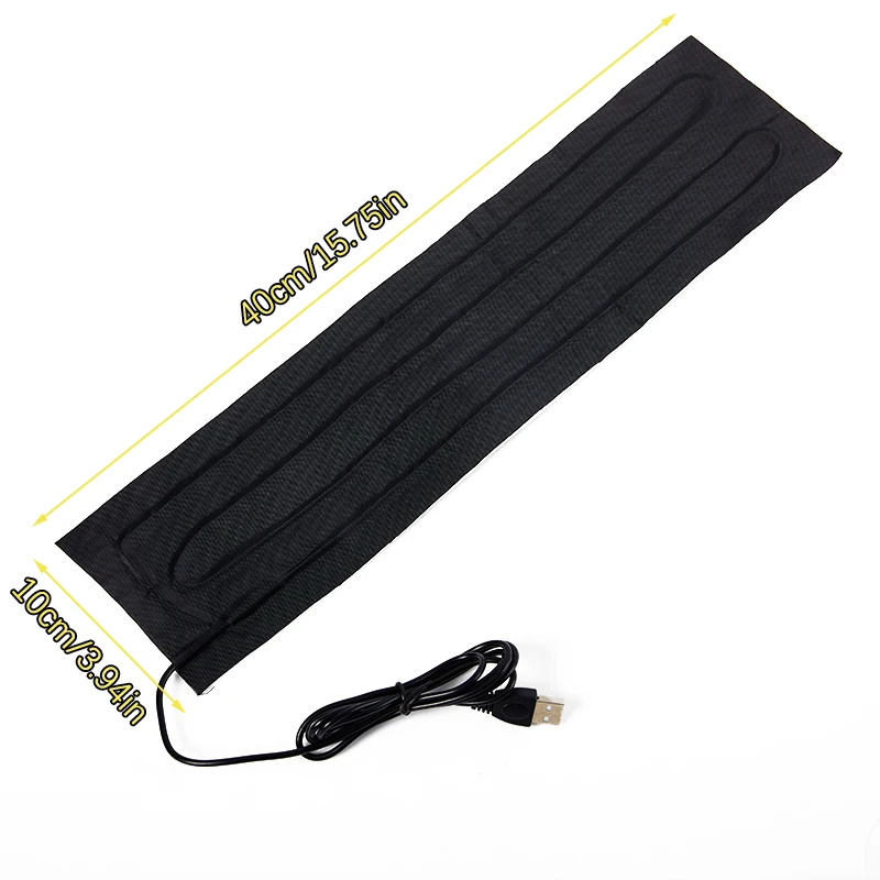 10*40cm Lightweight USB 5V Carbon Fiber Heating Pad Hand Warmer USB Heating Film Electric Winter Infrared Fever Heat Mat