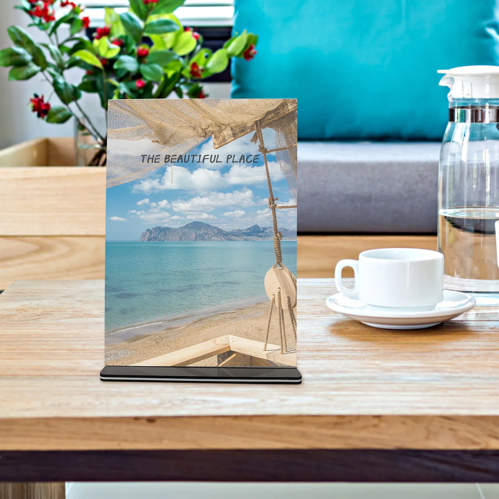 Acrylic Display Sign Holder Poster for Menu Card Table Risers Shelf Stable Base Lightweight Letter Board Acrylic Label