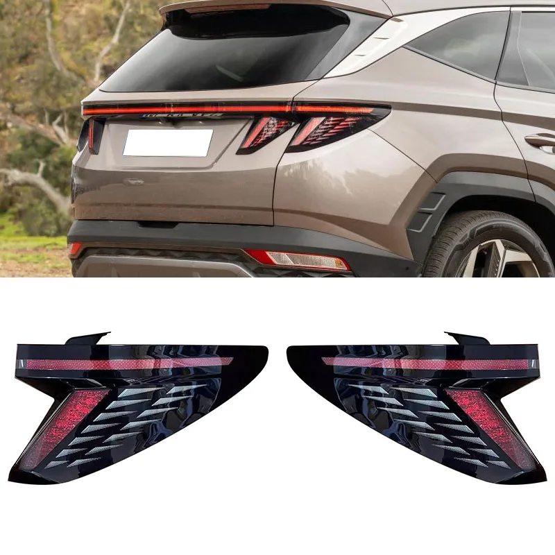 Car LED Taillights For Hyundai Tucson L 2021 2022 2023 Turn Lights Reverse Lights Brake Lights Parking Lights Driving Lights