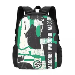 Maccabi MHFC Haifa Green Apes Travel Laptop Backpack, Business College School Computer Bag Gift for Men & Women