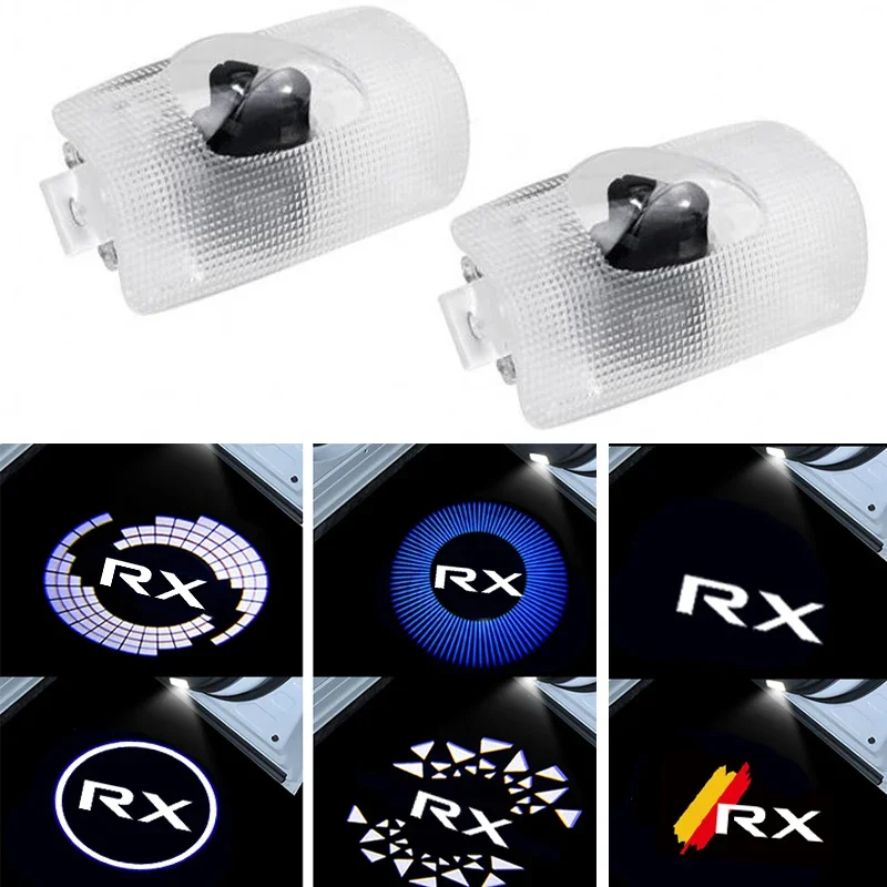 2Pcs LED Courtesy Shadow Lamp for Lexus RX 300 330 350 400 450 2007-2017 Car Door Welcome Logo Light Laser Projector Accessories