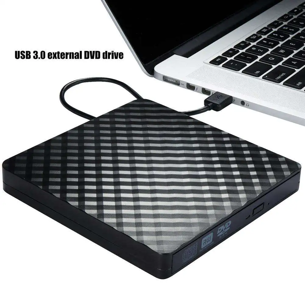جديد USB 3.0 خارجي DVD الموقد الكاتب المحمولة CD DVD /-RW محرك الأقراص الضوئية الموقد الكاتب لنظام التشغيل Windows10/8/7 سطح المكتب المحمول