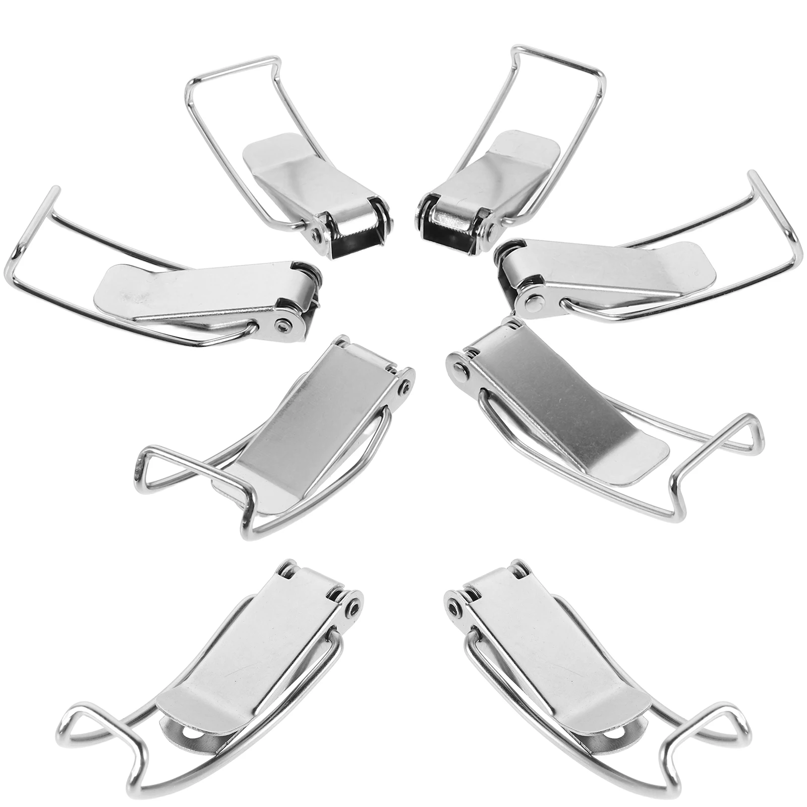 

8pcs Sealing Buckles Heavy Duty Spring Latch for Containers Pails Trash Can Lid Storage Jars Metal Latch Boxes