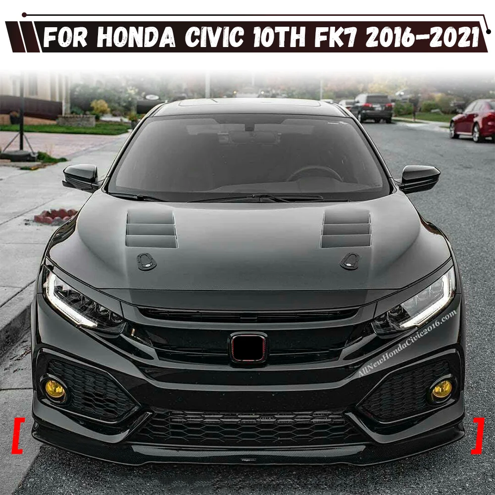 

Car Front Bumper Splitter Lip Diffuser Body Kit Spoiler Guard For Honda Civic 10th FK7 Hatchback SI 2&4 Door 2016-2021