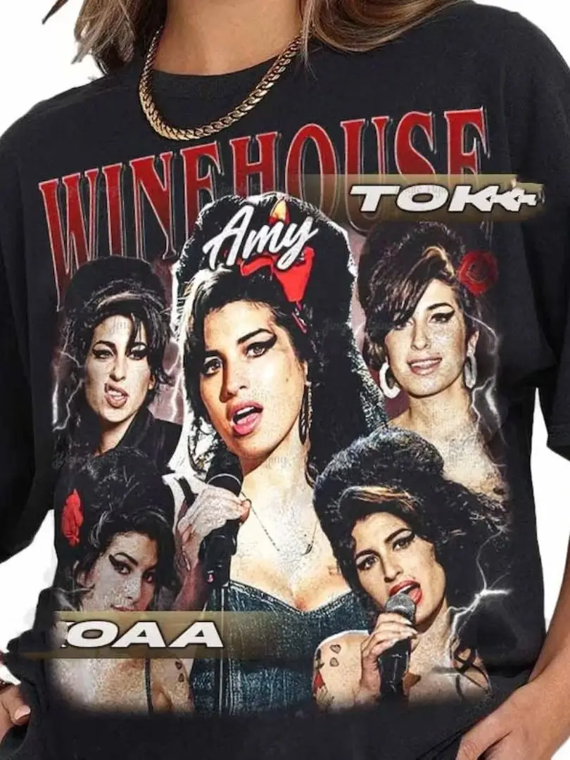 Limited Amy Winehouse camisa Vintage Unisex, sudadera estética de homenaje artístico Meme