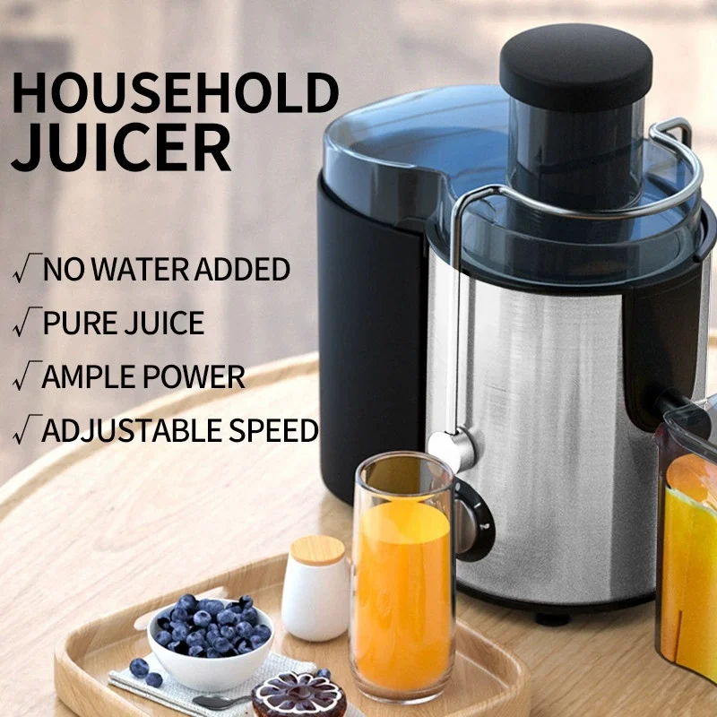 ماكينة صنع العصير الخالية من مادة BPA بقدرة 800 وات، عصارة طرد مركزي من الفولاذ المقاوم للصدأ مع فم واسع، 3 بوصات، شلال تغذية لخضروات الفاكهة #2