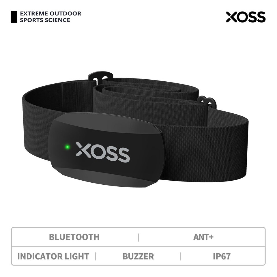  XOSS X2 Chest Strap Heart Rate Monitor for Cycling, Running, Hiking, Bluetooth ANT+ Wireless Health Fitness Smart Bicycle Sensor 