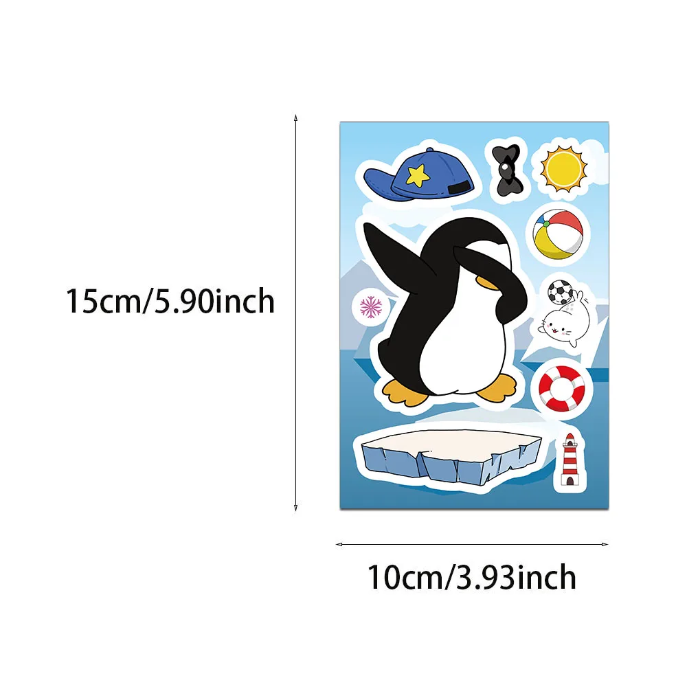 8 قطع من ملصقات الكولاج الكرتونية على شكل قطة إبداعية لتزيين حافظات الهاتف وأجهزة الكمبيوتر المحمولة وأكواب المياه وملصقات شخصية ذاتية الصنع #4