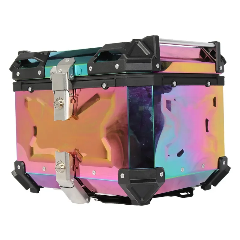 Manufacturer clears inventory Color titanium tail box 45L/65L/80L electroplated motorcycle mirror aluminum alloy rear box