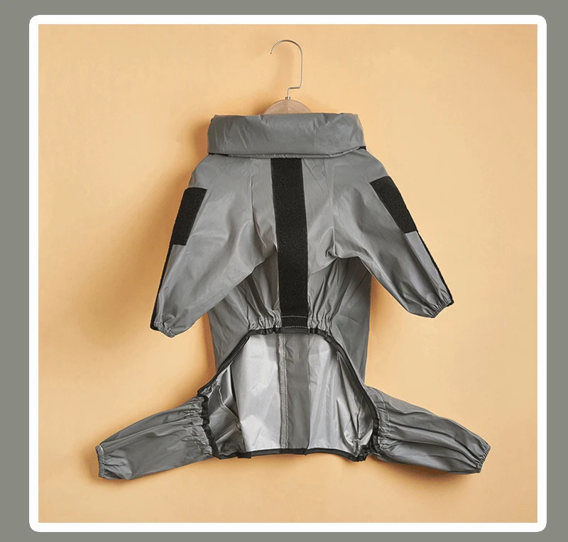 Outdoor-Regenmantel für große Hunde, Sonnenschutz, reflektierende Jacke, Haustier-Regenmantel, Kapuzenpullover, wasserdicht, mittelgroße und große Hundekleidung, Regenmantel-Overall – Detail 10