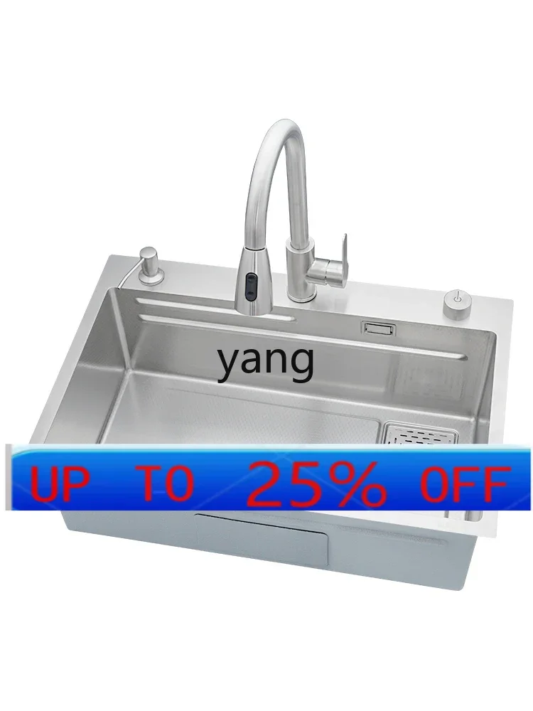 

YJQ раковина с тиснением в виде сот из нержавеющей стали, большая раковина с одним слотом под столешницей, кухонная раковина для овощей