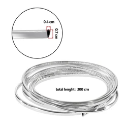 6mm*3m Car Styling Chrome Silver Moulding Strip Exterior Interior Body Door Edge Air Condition Outlet Decoration Trim
