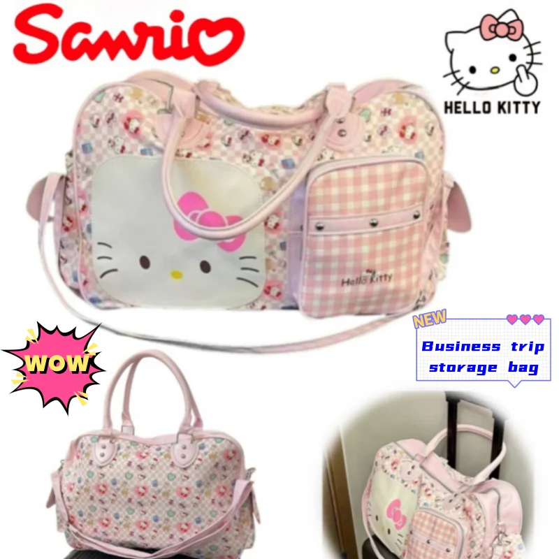 

Sanrio Hello Kitty My melody fashionable and stylish travel luggage bag convenient big capacity tote backpack for business trips