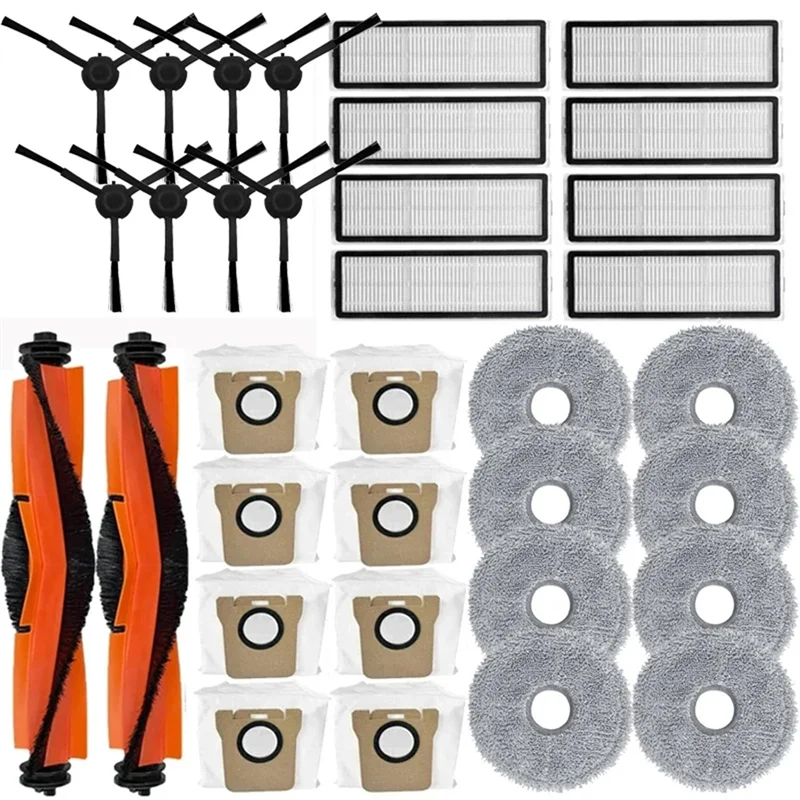 

A66Z Accessories For Robot Vacuum X20 Max/X20 Pro/For Mijia M30- Main Brush, Side Brush, Filter, Mop Cloth, Dust Bag