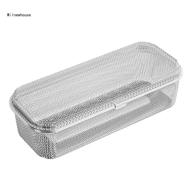 Stainless Steel Cutlery Mesh Cleaning Basket for Organizing Spoons Chopsticks Kitchen Utensil Drying Rack Dropship image 3
