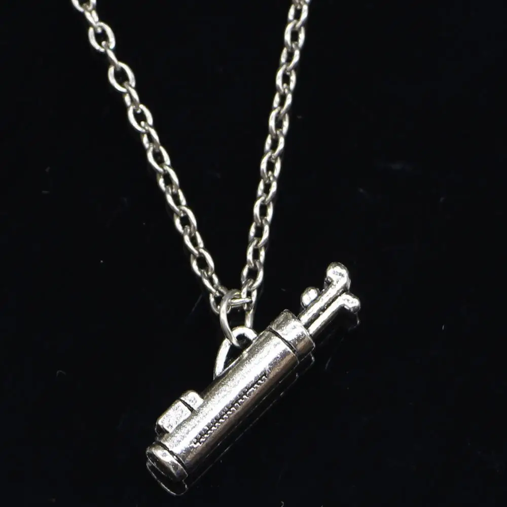 20pcs New Fashion Necklace 24x7mm golf barrel Pendants Short Long Women Men Colar Gift Jewelry Choker