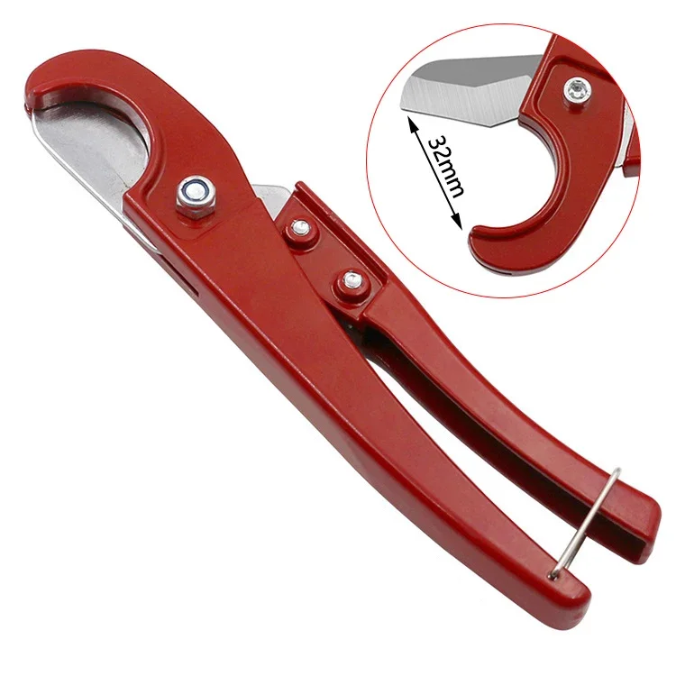 

1pcs PVC Pipe Cutter 1-1/4inch 32mm Pipe Cutter Ratchet Cutting for Cutting PEX PVC PPR Plastic Pipe Hose Cutting Hand Tools