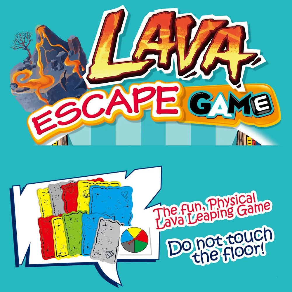 Funny The Floor Is Lava Floor Game Wheel Card Game Party Competition Multiplayer Interactive Toys for Kids Children's Gifts