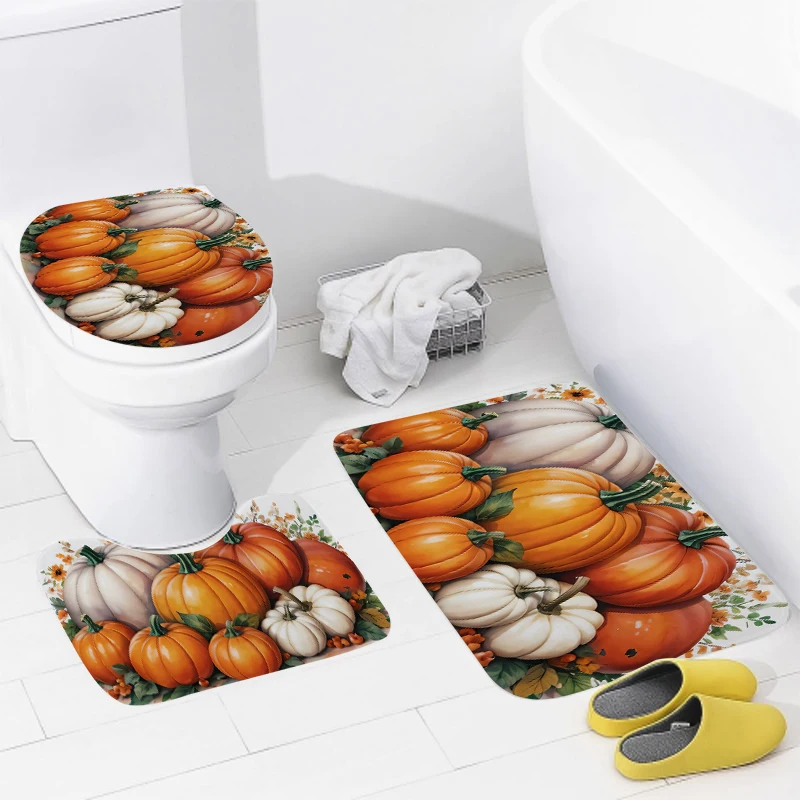 House entrance carpet Home door mat Nordic Living Room Bath Foot bathroom non-slip rugs decoration Halloween Pumpkin Autumn