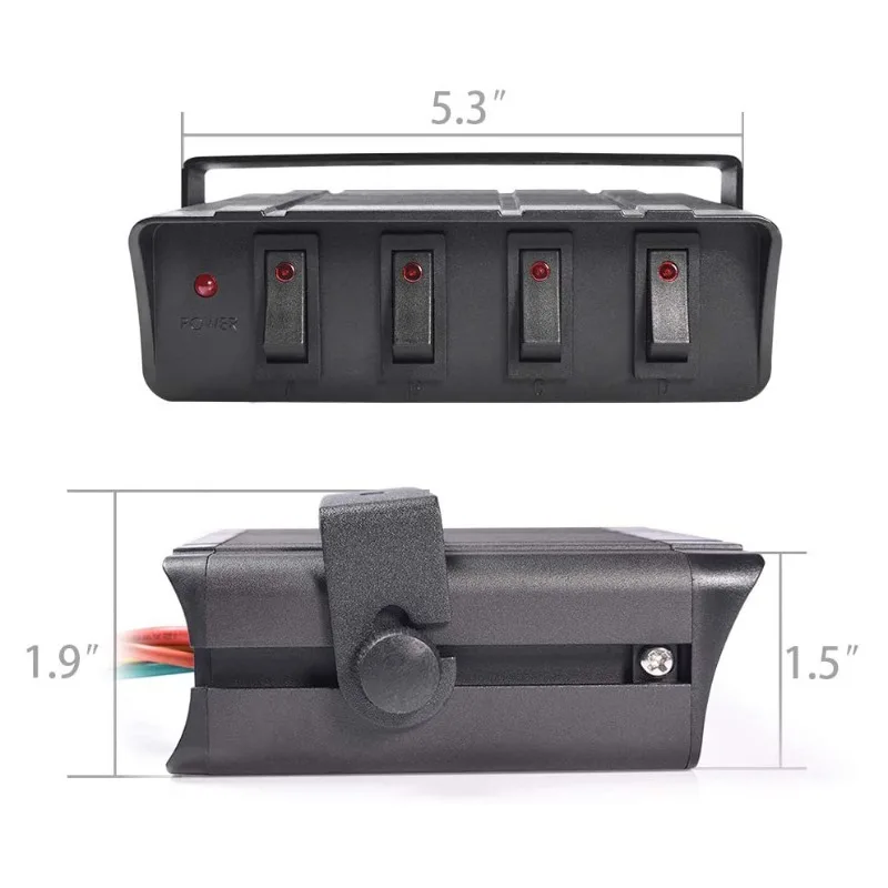 

4-местная круглая панель кулисного переключателя с USB-зарядным устройством, встроенной системой управления для автомобиля и автофургона