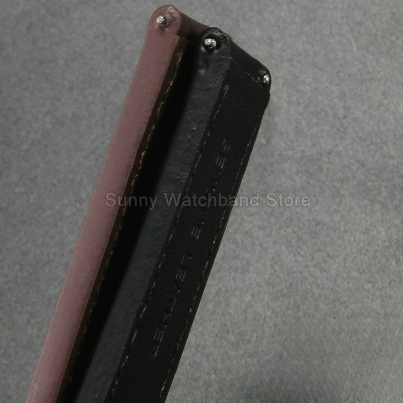 22 24 مللي متر أسود براون جلد البقر حزام ساعة اليد ل الأحفوري JR1424 JR1504 JR1401 FS4735 FS4812 ME3052 مرنة دائم إبرة مشبك